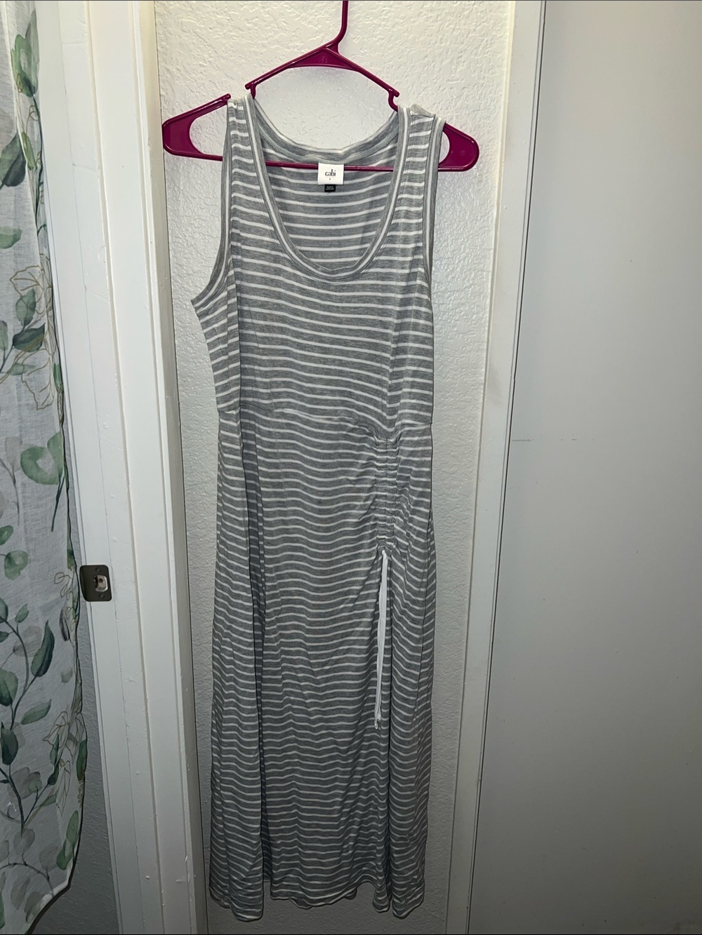 Cabi Gray Striped Tank Maxi Dress - Casual Women's Summer Dress